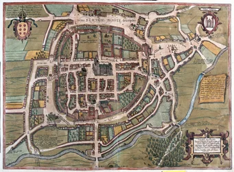 Braga, Portugal - en "Civitates Orbis Terrarum" de Georg Braun, Colonia 1617