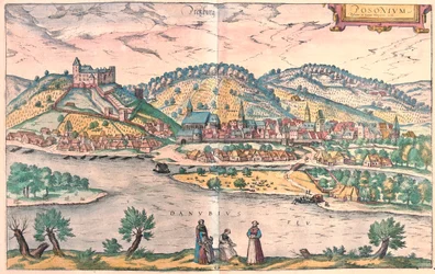 Bratislava, Eslovaquia - en "Civitates Orbis Terrarum" de Georg Braun, Colonia 1617