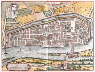 Bremen, Alemania - en "Civitates Orbis Terrarum" de Georg Braun, Colonia 1617