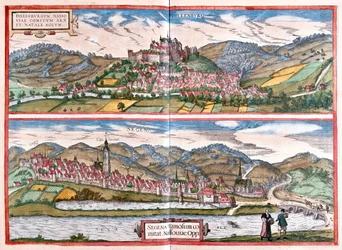 Dillenburg - Siegen, Alemania - en "Civitates Orbis Terrarum" de Georg Braun, Colonia 1617