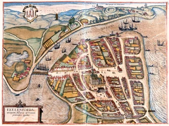 Eckernforde, Alemania - en "Civitates Orbis Terrarum" de Georg Braun, Colonia 1617