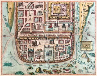 Jerusalén, Israel -en "Civitates Orbis Terrarum" de Georg Braun, Colonia 1617