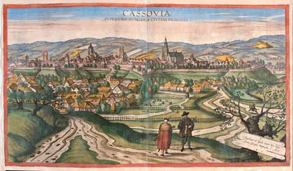 Kosice, Hungría - en "Civitates Orbis Terrarum" de Georg Braun, Colonia 1617