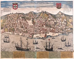 Lisboa, Portugal - en "Civitates Orbis Terrarum" de Georg Braun, Colonia 1617