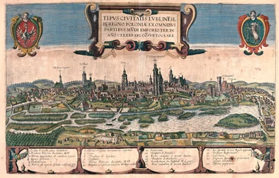 Lublin, Polonia - en "Civitates Orbis Terrarum" de Georg Braun, Colonia 1617