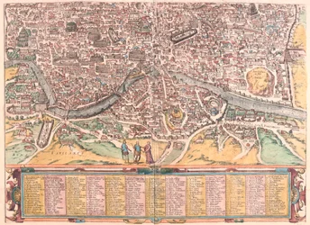 Roma, Italia - en "Civitates Orbis Terrarum" de Georg Braun, Colonia 1617