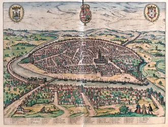 Sevilla, España - en "Civitates Orbis Terrarum" de Georg Braun, Colonia 1617