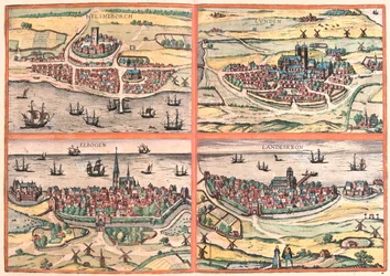 Suecia, en "Civitates Orbis Terrarum" de Georg Braun, Colonia 1617