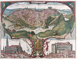 Toledo, España - en "Civitates Orbis Terrarum" de Georg Braun, Colonia 1617