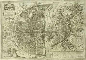 Plano de la ciudad de París, 1572
