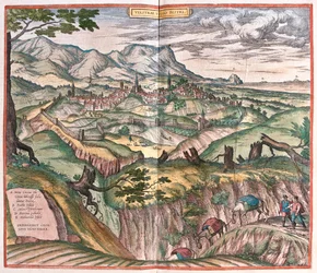 Velletri, Italia - en "Civitates Orbis Terrarum" de Georg Braun, Colonia 1617
