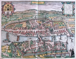 Zúrich, Suiza - en "Civitates Orbis Terrarum" de Georg Braun, Colonia 1617
