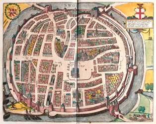 Zwolle, Países Bajos - en "Civitates Orbis Terrarum" de Georg Braun, Colonia 1617