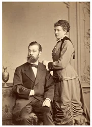 Retrato de Hermann von Ihering con su primera esposa, Anna Maria Clara Belzer Wolf