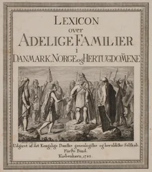 Portada para "Lexicon sobre Familias Nobles en Dinamarca, Noruega y Ducados"