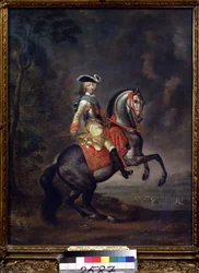 Retrato del Gran Duque Pedro III (1728-1762) (Retrato del Gran Duque Pedro III). Pintura de Georg Christoph Grooth (1716-1762), óleo sobre lienzo