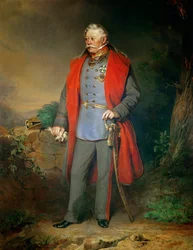 Mariscal de campo Josef Conde Radetzky, Comandante en Jefe durante la campaña contra Italia ...