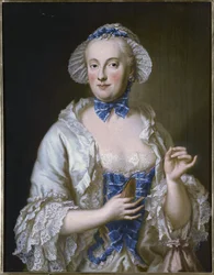 Francés: Marie-Anne-Sophie de Saxe, princesse électrice de Bavière (1728-1797) Retrato de María Ana Sofía de Sajonia, electa de Baviera (1728-1797)