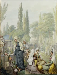 En el cementerio