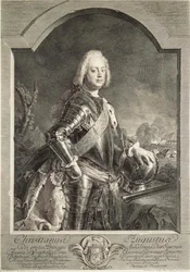 Retrato de Christian August, Príncipe de Anhalt-Zerbst 1690-1747, 1750