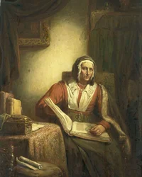 Anciana leyendo