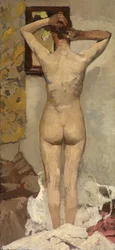 Desnudo de pie