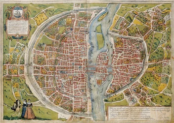 BRAUN, Jorge (1541-1622). ORTELIUS, Abraham (1527-1598). HOGENBERG, Franz (1535-1590). Civitatis Orbis Terrarum (Theatrum orbis terrarum). 1572-1617. París (1572). Tomo I. Aguafuerte. ESPAÑA. CASTILLA Y LEÓN. Salamanca. Biblioteca Universitaria de Salamanc