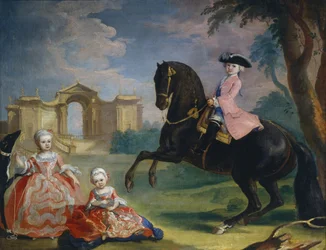 Retrato de los hijos del Conde Iván Illarionovich Vorontsov: Artemi, Anna y Eudokia Avdotya, 1754
