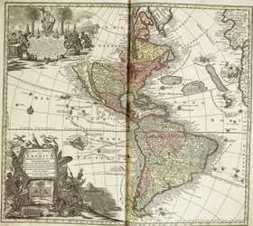 Mapa de las Américas, 1744