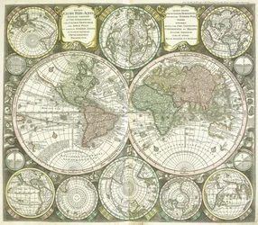 Mapa del mundo, 1744