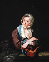Dama con instrumento musical