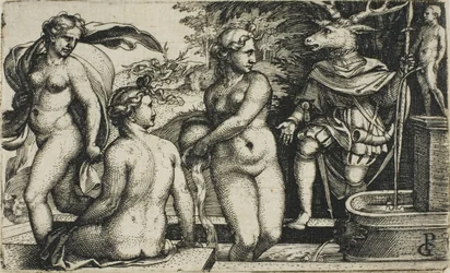 Diana en el baño