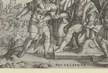 Porsenna se entera de que Cloelia se ha escapado Rex Prosenna Cloelia (título sobre objeto) Historias de la historia romana temprana (título de la serie)