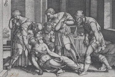El suicidio de Lucrecia, de Escenas de la historia romana.