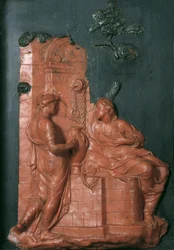 Cristo y la Samaritana junto al pozo
