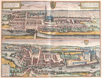 Husum, Alemania, ilustración de Civitates Orbis Terrarum