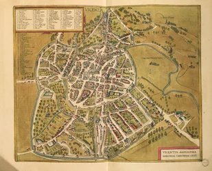 Vicenza del Civitates Orbis Terrarum de Georg Braun