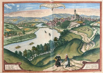 Penig, Sajonia, Alemania (grabado)