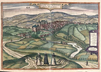 Zschopau, Sajonia, Alemania (grabado)