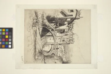 Los dos puentes, San Remo (tinta)