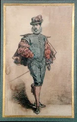 Personaje masculino en traje histórico