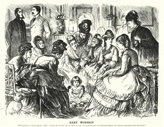 Caricatura de Punch: Adoración del bebé