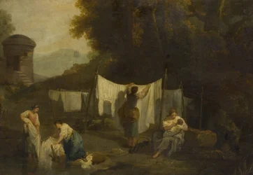 Los terrenos de blanqueo (campesinos lavando ropa blanca)