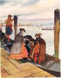 La Biondina en Gondoletta, ilustración de 