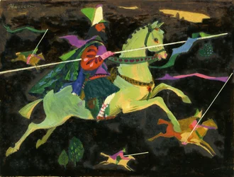 Jinete nocturno con lanzas, 1960s