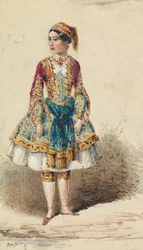 Chica con traje de Oriente Próximo
