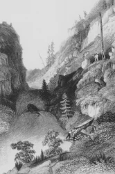 Portage en el río Hoarfrost, 1836