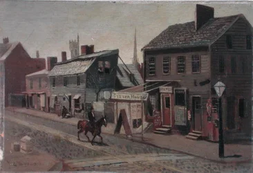 Esquina suroeste de la calle 13 y Race, c.1875