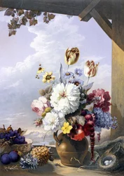 El cobertizo de los jardineros, después de una pintura de J. Bartholomew, 1856