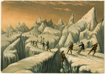 El glaciar du Tacconnay, de La ascensión del Mont Blanc